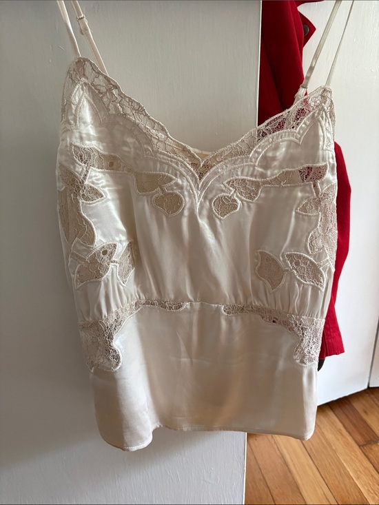 H&M Tops - H&M Cream Satin Lace Cami